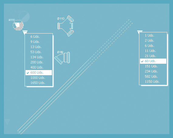 Bloque de Saneamiento Pluviales AutoCAD ZWCAD BricsCAD